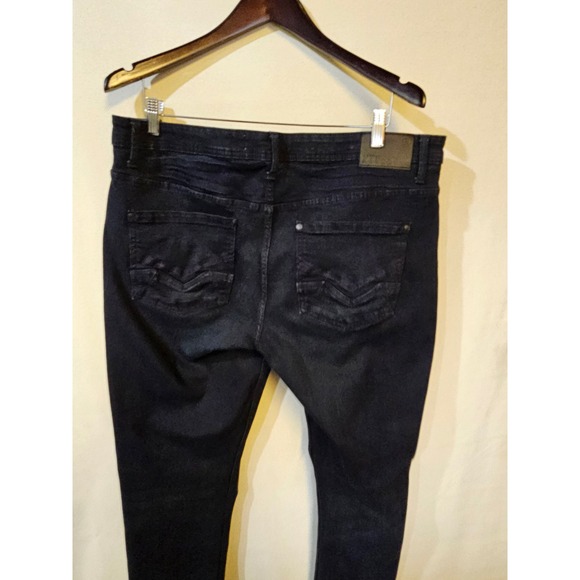 Artful Rebel Mens Slim Straight Jeans Dark Wash Indigo Stretch 36W 32L RN168948 - Picture 9 of 10